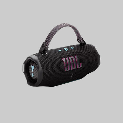 Black JBL speaker with colorful shopping carts and 'Hot Selling Products' text on a white background