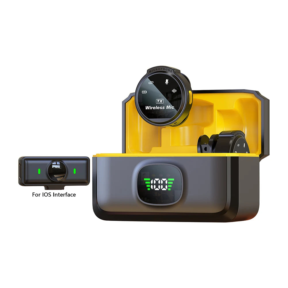 Wireless mic system with receiver and transmitter on a white background