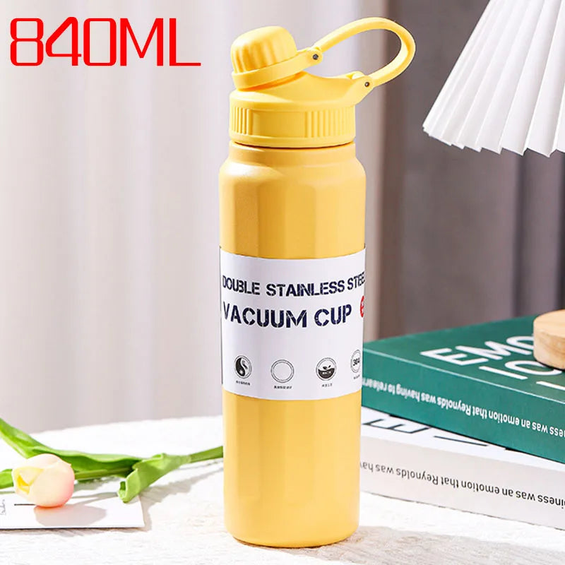 Stainless Steel Thermos Bottle – Large Capacity 840ml