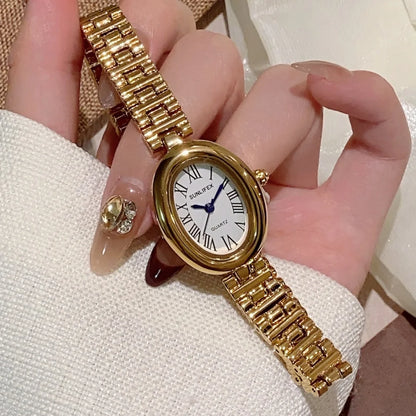 Sunlifex Oval Dial Gold Women’s Quartz Watch