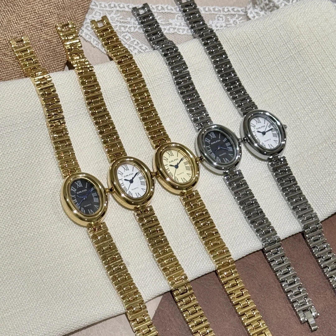 Sunlifex Oval Dial Gold Women’s Quartz Watch