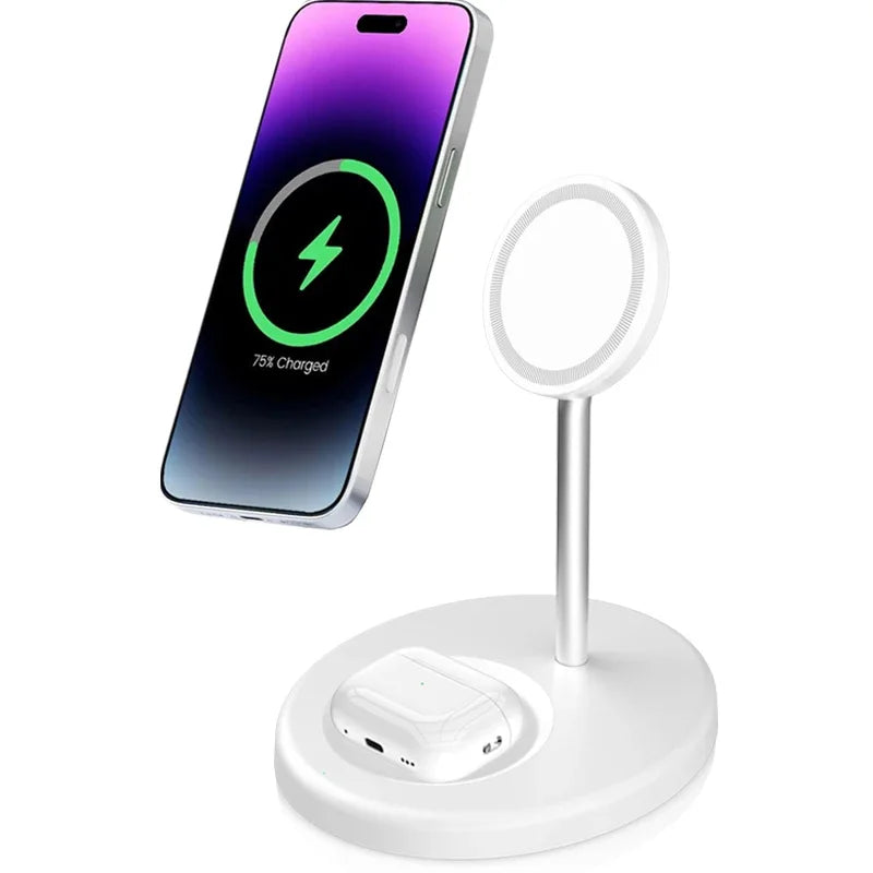 Fast Charging 2-in-1 Magnetic Wireless Stand for iPhone & AirPods