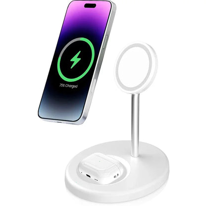 Fast Charging 2-in-1 Magnetic Wireless Stand for iPhone & AirPods