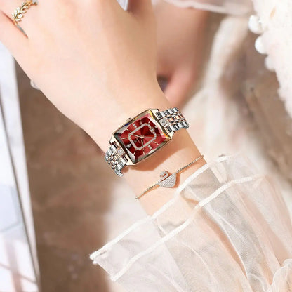 POEDAGAR Luxury Rectangle Women’s Quartz Watch