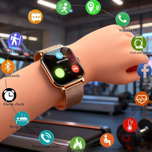 2026 Smart Watch with Blood Pressure & Oxygen Monitoring for Android & iOS