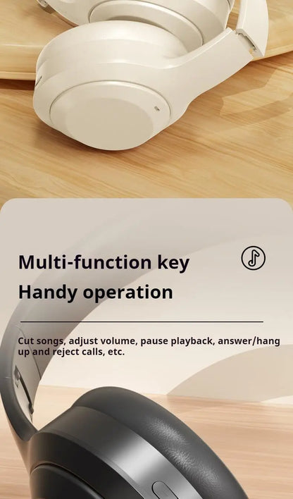 Wireless Bluetooth 5.3 Over-Ear Headphones with Mic | HIFI Stereo Gamer Headset TF/AUX Music Player