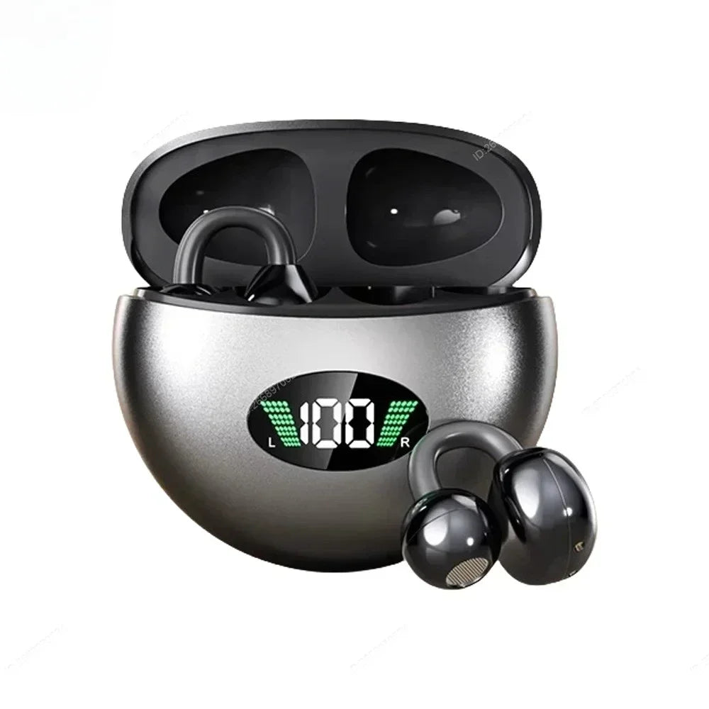 Wireless Clip-On Bluetooth Earbuds with HiFi Stereo Sound