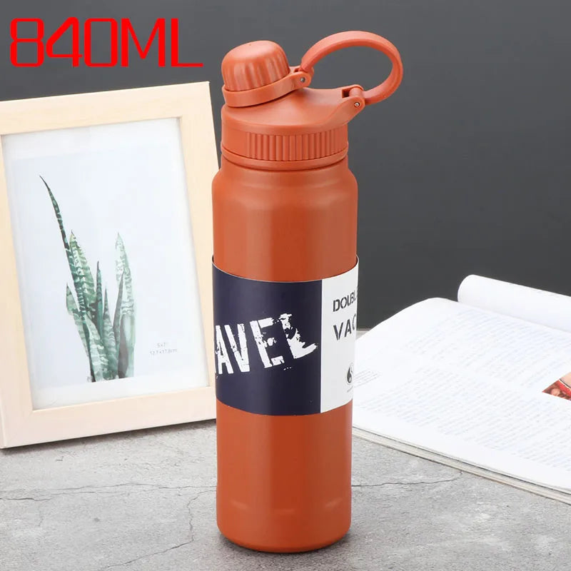 Stainless Steel Thermos Bottle – Large Capacity 840ml