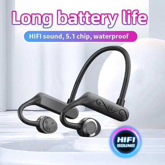 Bone Conduction Wireless Bluetooth Sports Earphones, Ear-Hook