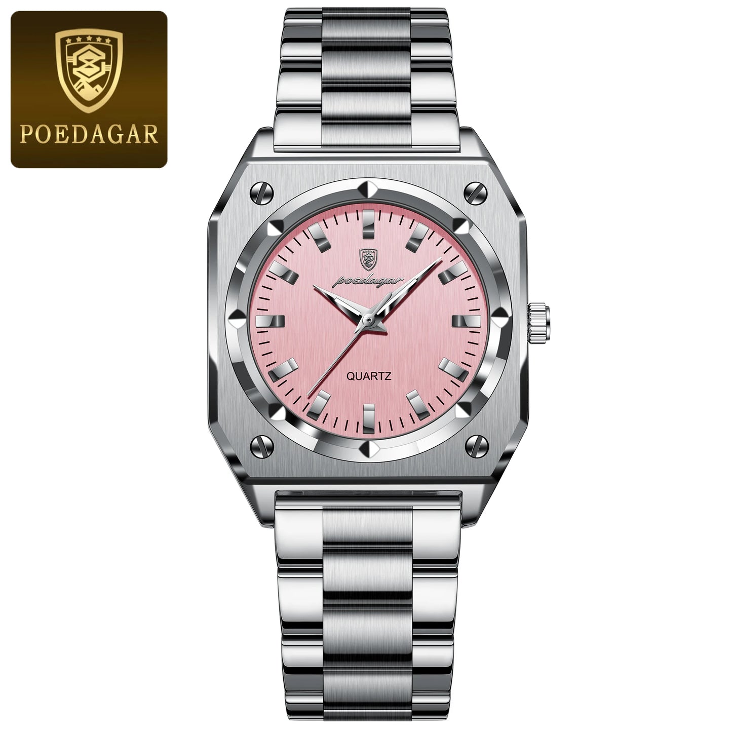 POEDAGAR Luxury Square Women’s Quartz Watch