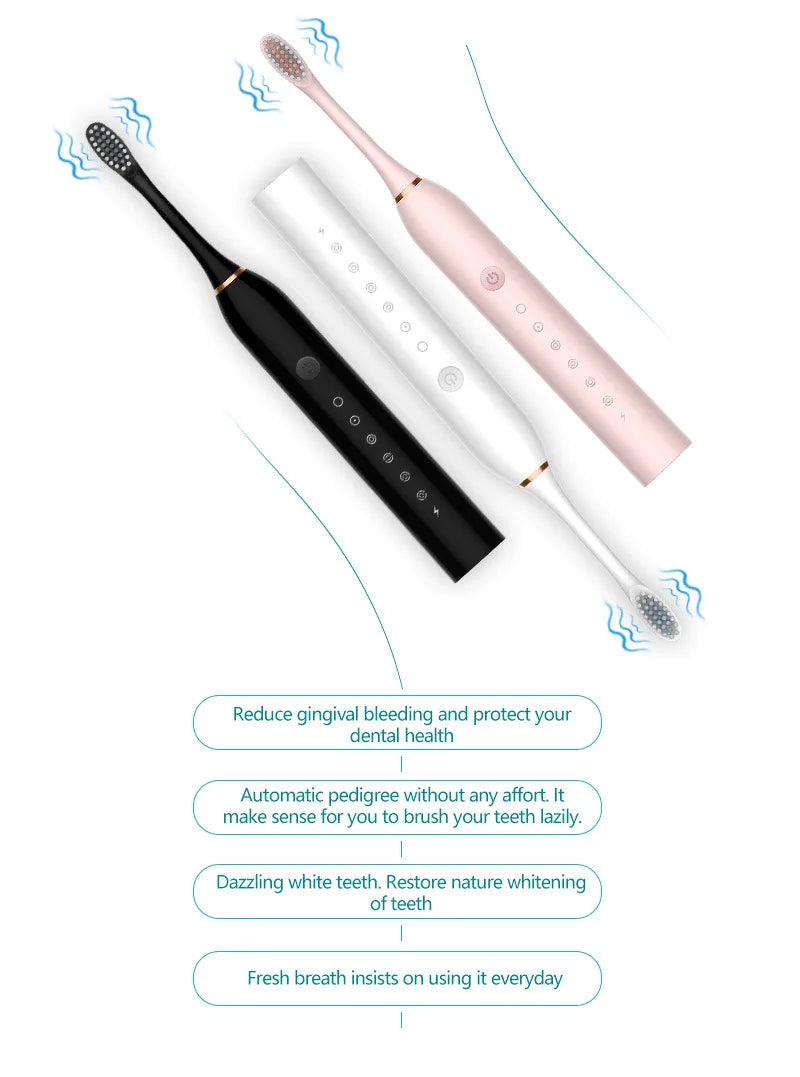 Sonic Electric Toothbrush: Smart, Rechargeable & Whitening
