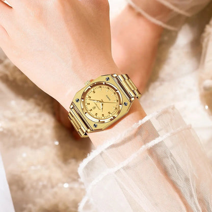 POEDAGAR Luxury Square Women’s Quartz Watch