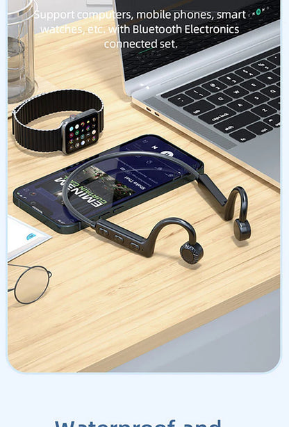 Bone Conduction Wireless Bluetooth Sports Earphones, Ear-Hook