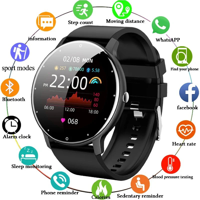 LIGE 2026 Unisex Fitness Smart Watch with Heart Rate Monitor