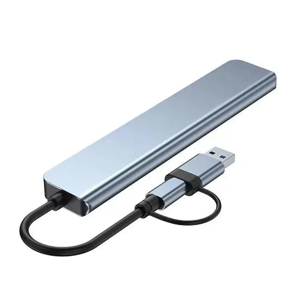 8-in-2 USB Hub Docking Station – USB C, USB 3.0/2.0, SD/TF Card Reader & Audio Port