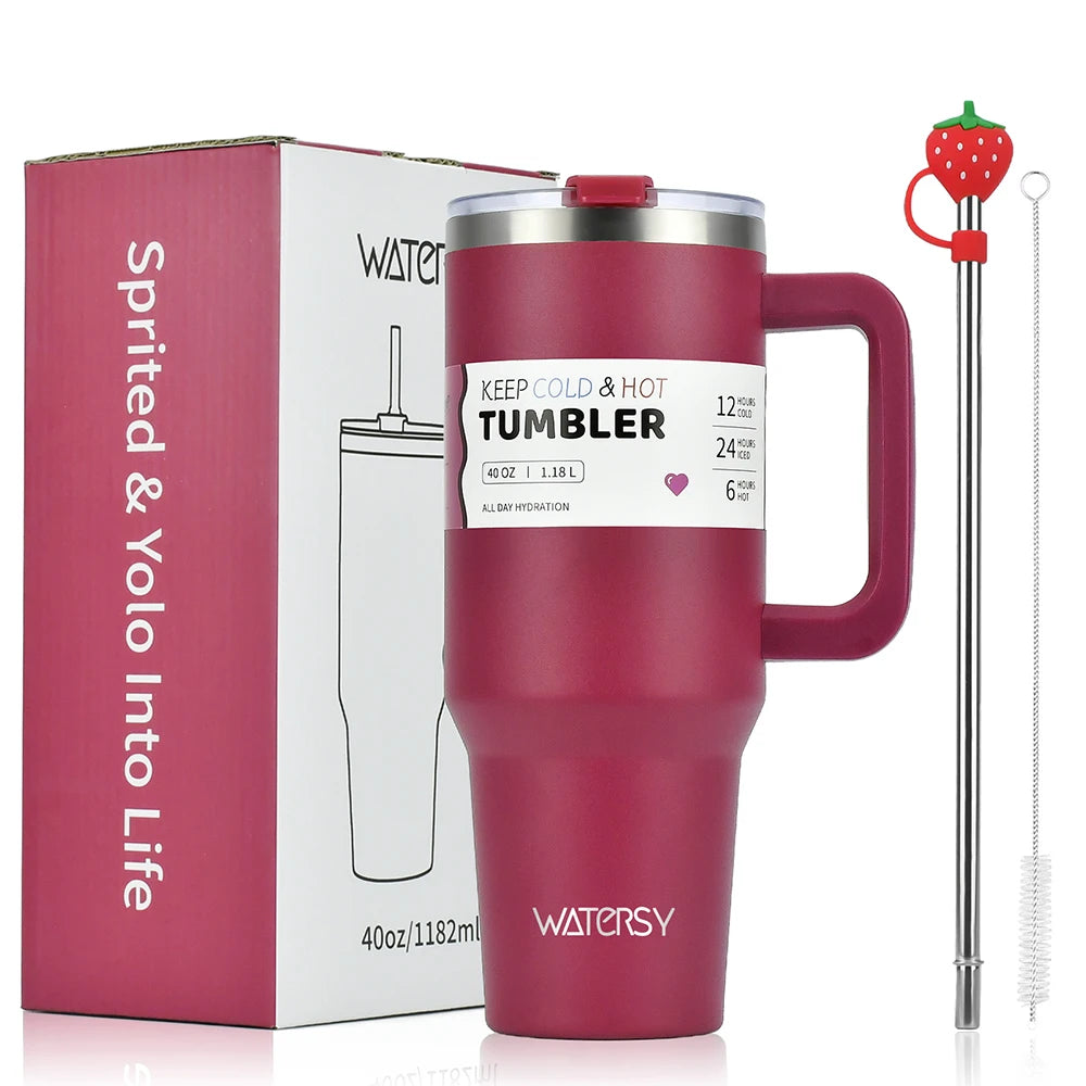 Stainless Steel Tumbler – 30oz/40oz Double-Wall Thermal Bottle