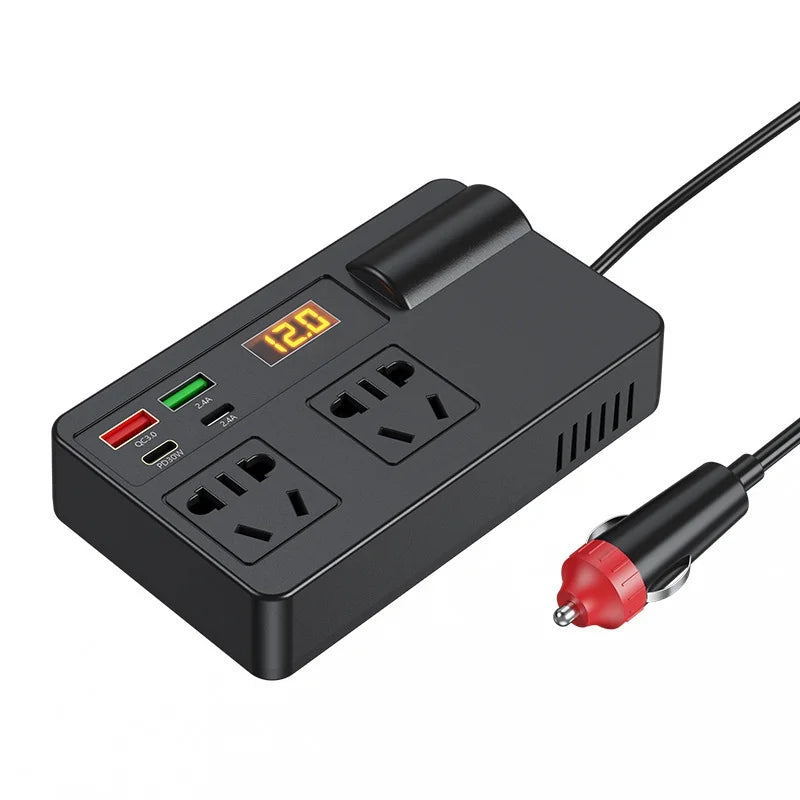 2026 NEW Car Inverter. DC 12V/24V to 110V/220V Multi-Functional Power Converter