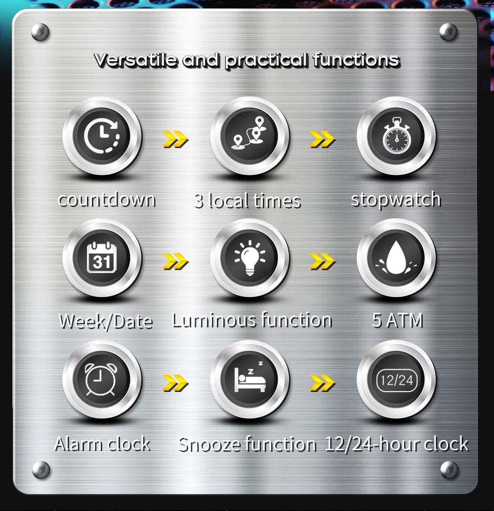 SANDA 6279 Men’s Sports Watch Dual Display, Luminous, Waterproof & Shock Resistant