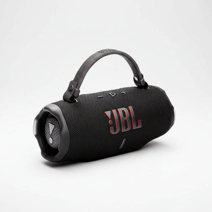 Black JBL portable speaker with colorful shopping carts and 'Hot Selling Products' text on a white background