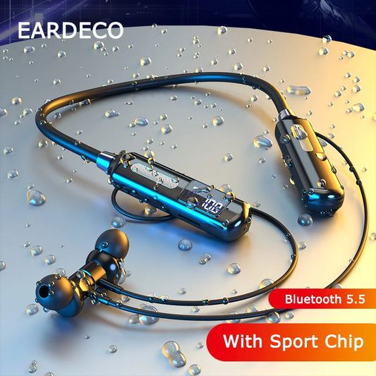 EARDECO Sports Chip Bluetooth Earphones, Waterproof, Steps & Calorie Tracker