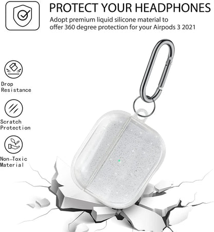 Glitter TPU AirPods Case with Keychain (Pro 2/3/2/1)
