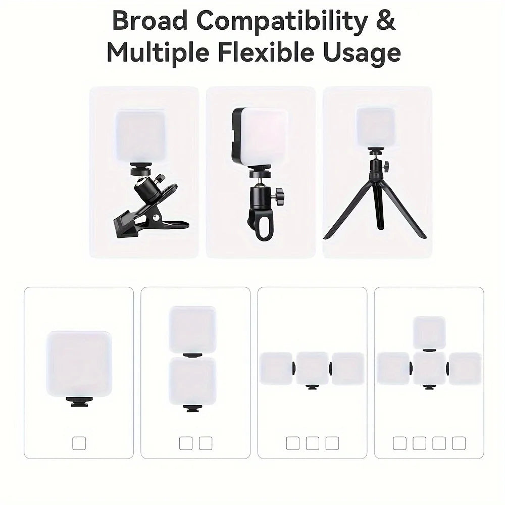 Portable Clip-On Fill Light , USB Rechargeable with 10 Brightness Modes