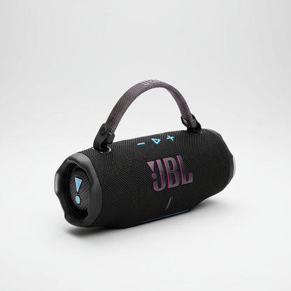 Black JBL Bluetooth speaker with colorful shopping carts and 'Hot Selling Products' text on a white background