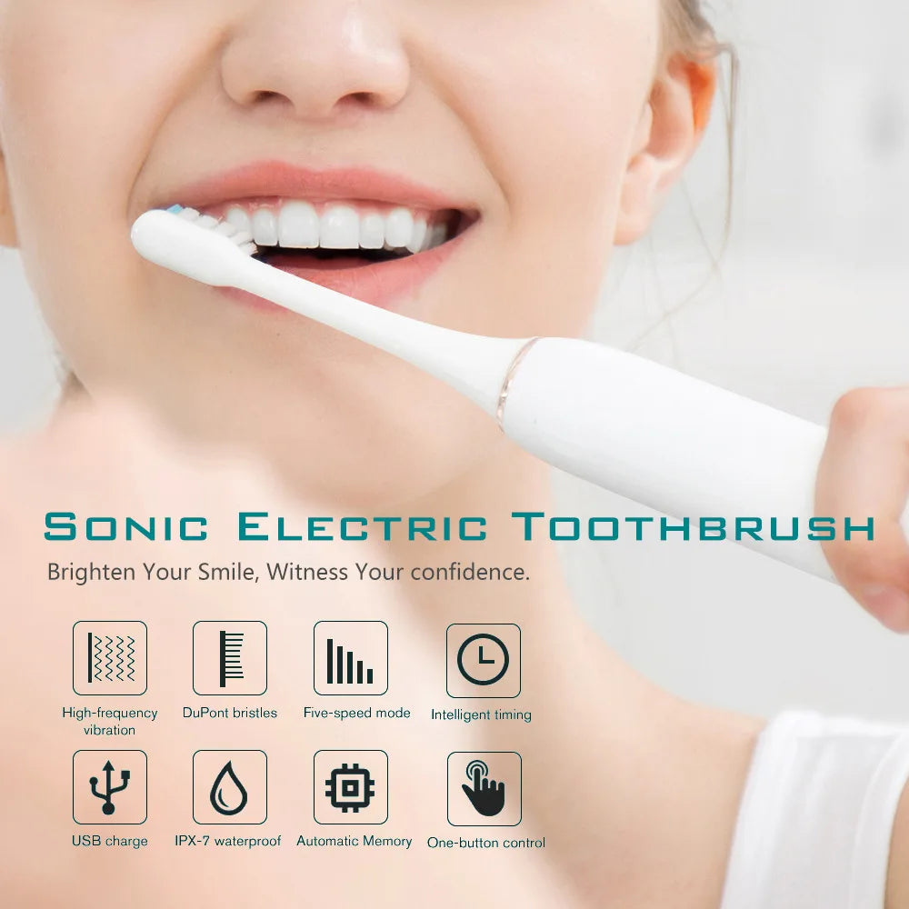 Sonic Electric Toothbrush: Smart, Rechargeable & Whitening