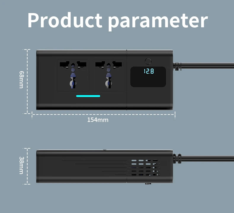 Car Inverter Car Cigarette Iighter 12v Can Be Converted To 110v Or 220v Power Conversion Fast Charger Car Socket Multi-Function