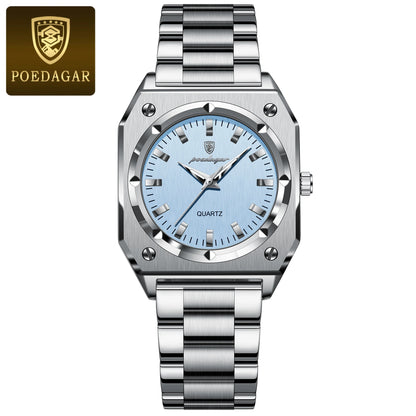 POEDAGAR Luxury Square Women’s Quartz Watch