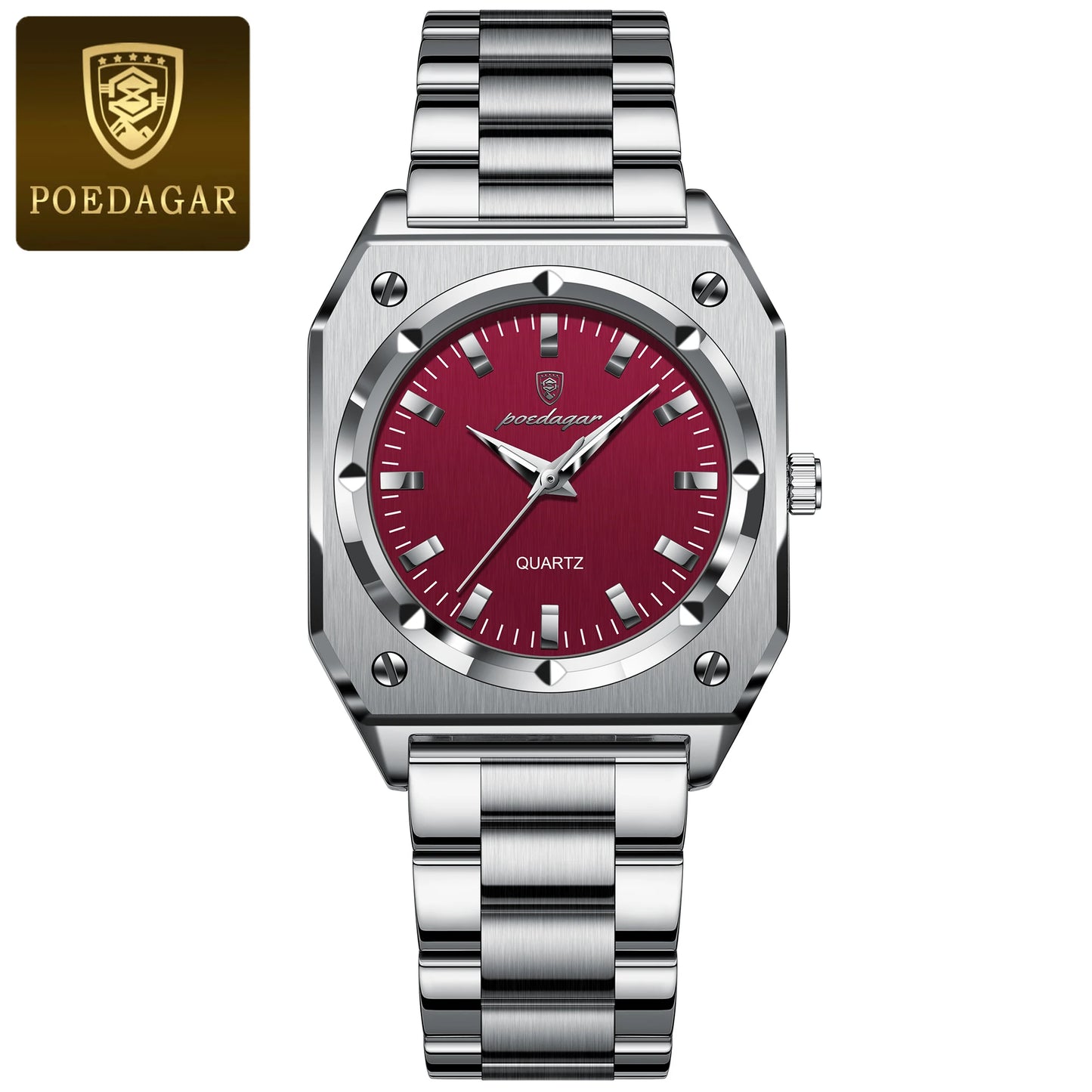 POEDAGAR Luxury Square Women’s Quartz Watch