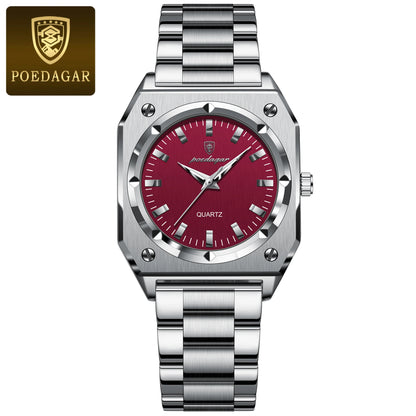 POEDAGAR Luxury Square Women’s Quartz Watch