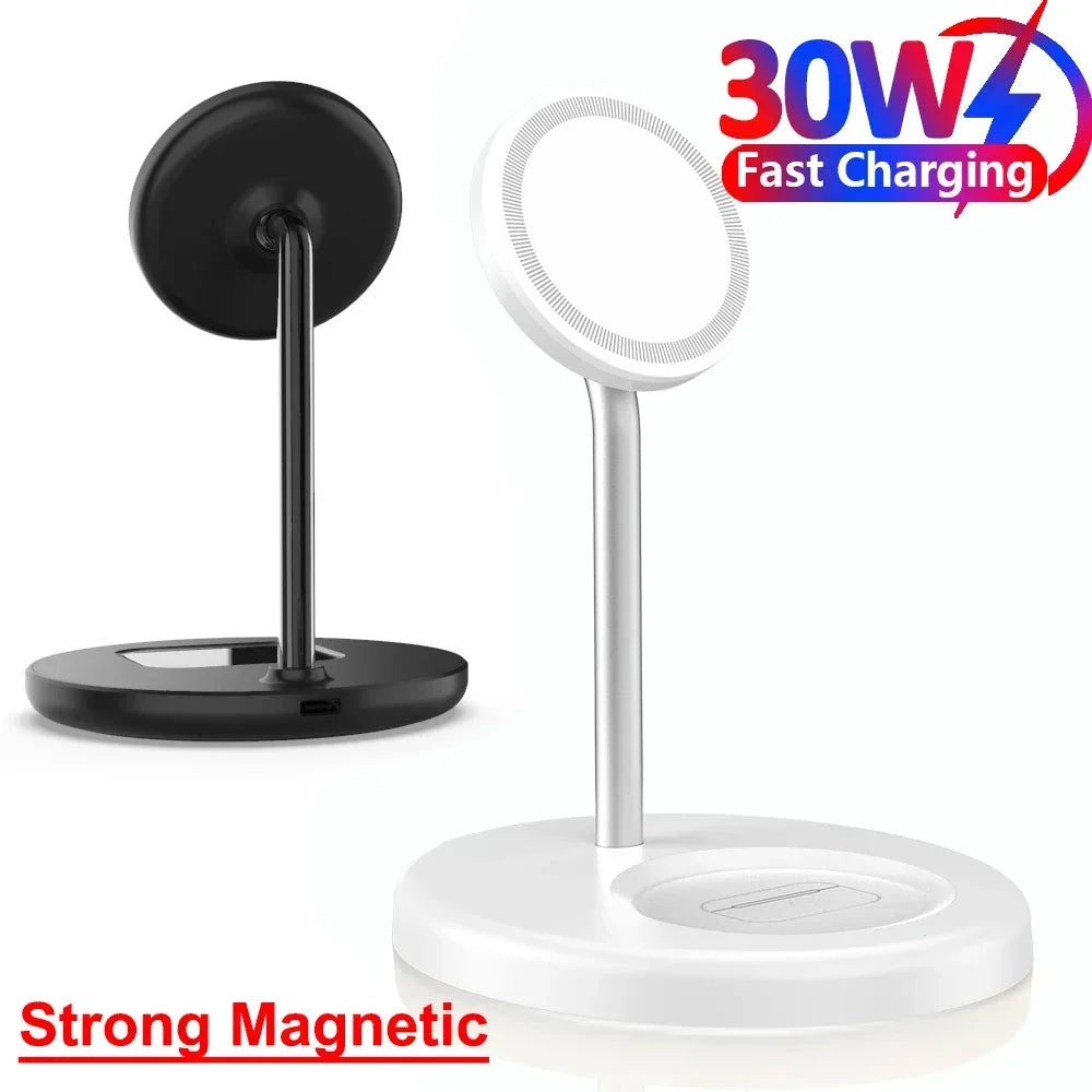 Fast Charging 2-in-1 Magnetic Wireless Stand for iPhone & AirPods
