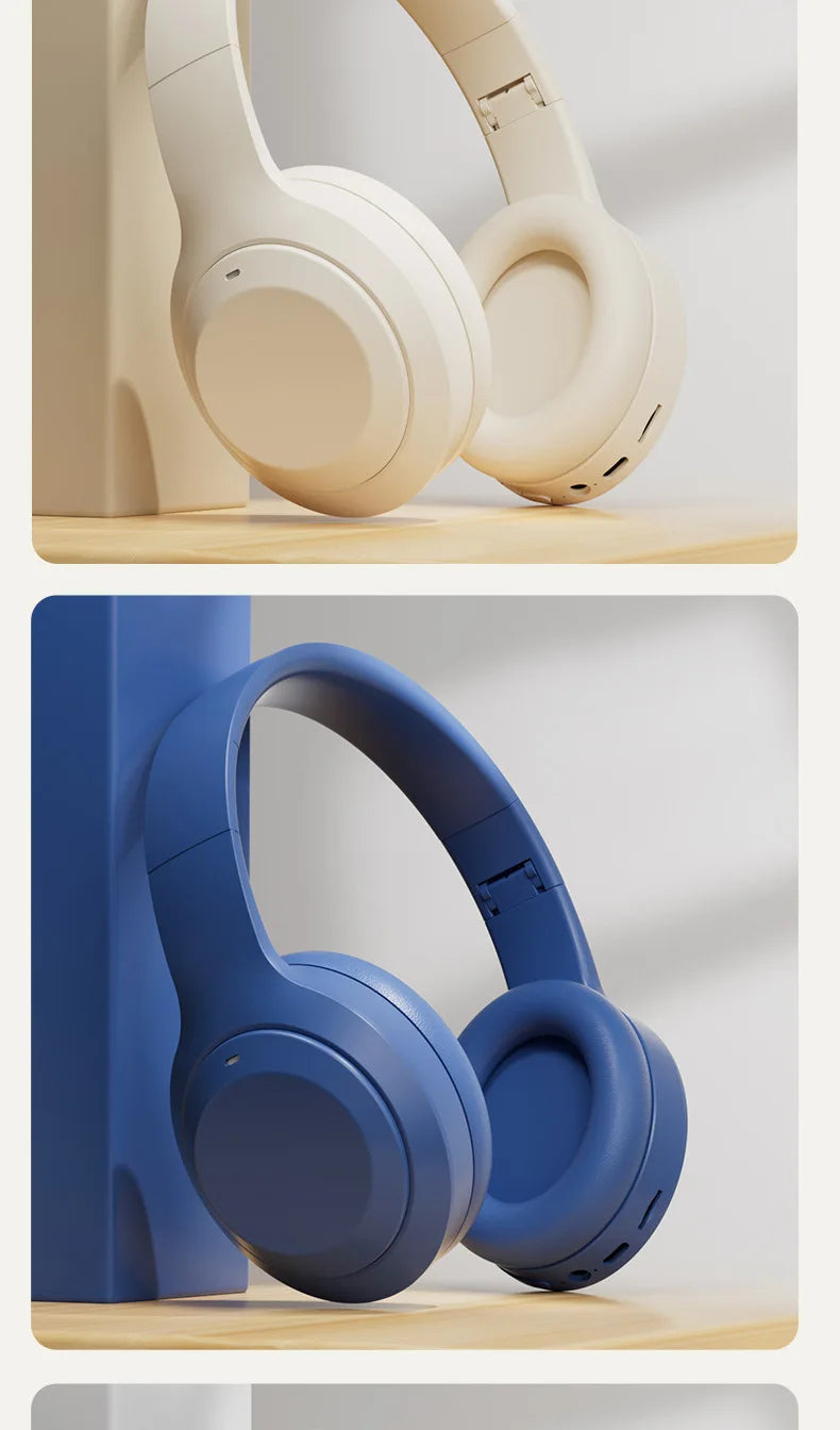 Wireless Bluetooth 5.3 Over-Ear Headphones with Mic | HIFI Stereo Gamer Headset TF/AUX Music Player