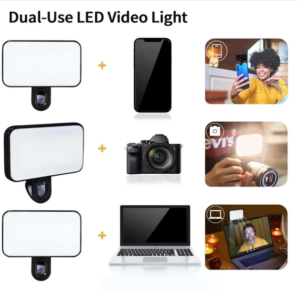 GlowClip Mini™ Portable Rechargeable Selfie Fill Light