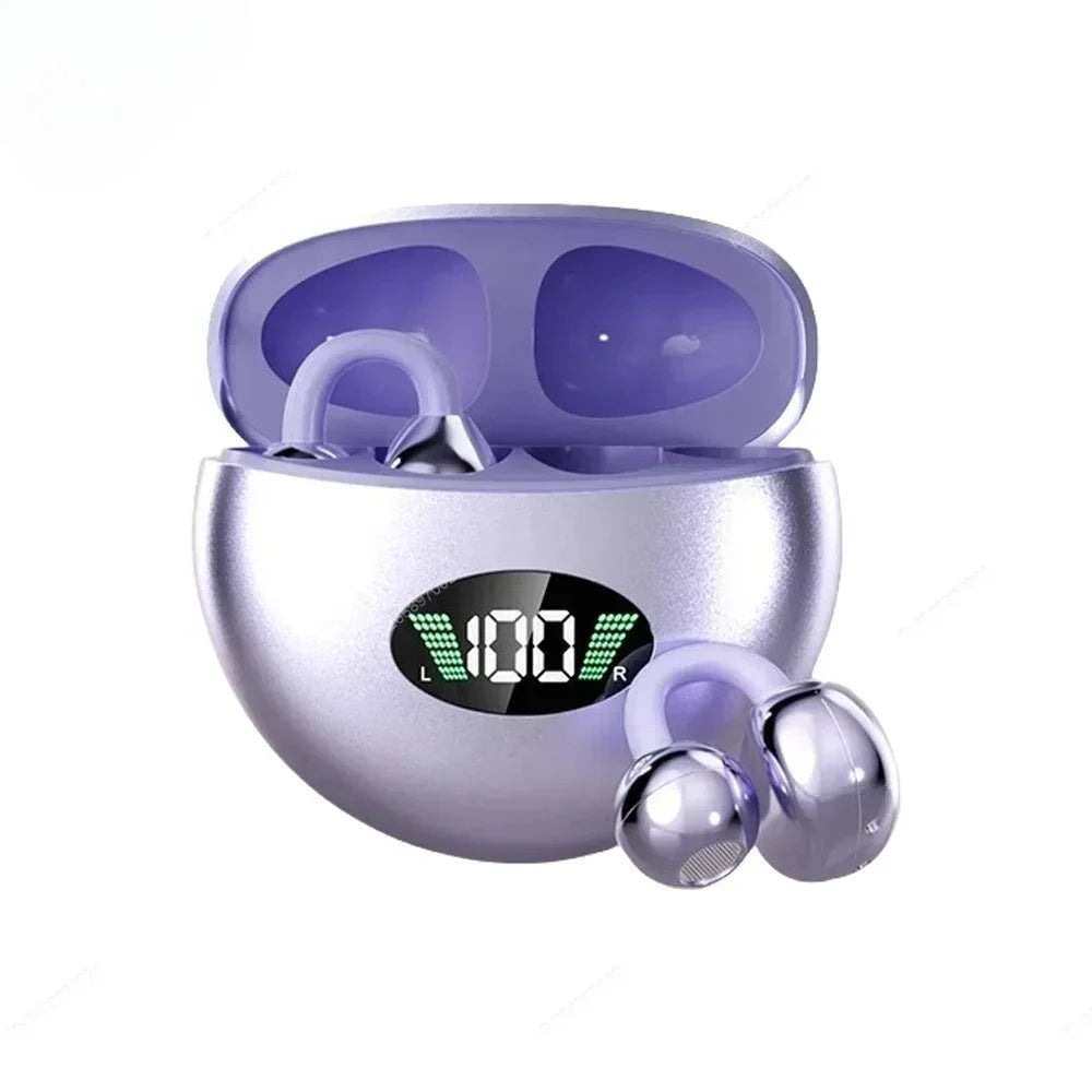 Wireless Clip-On Bluetooth Earbuds with HiFi Stereo Sound