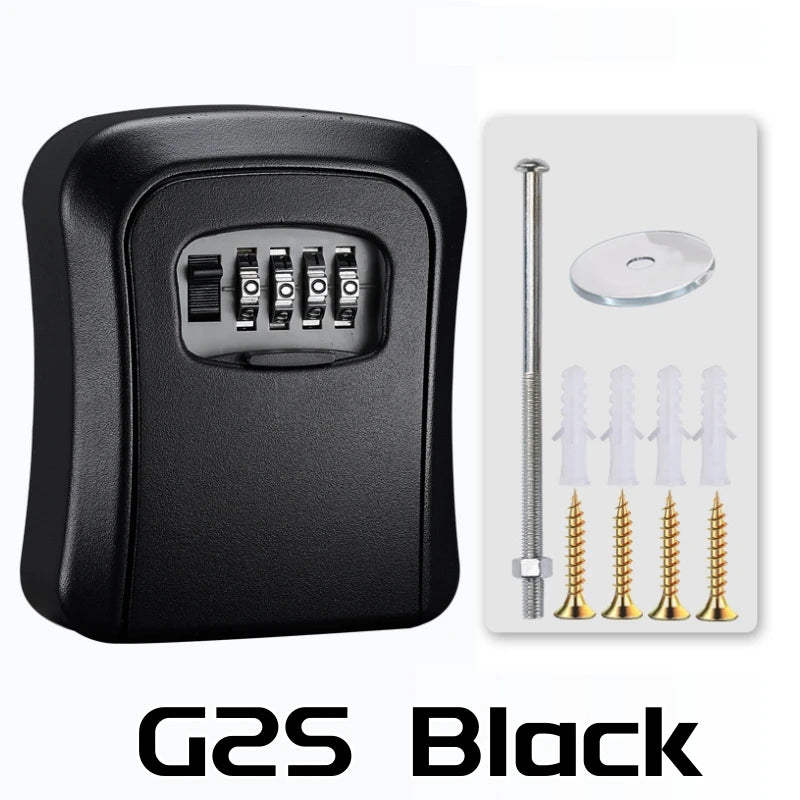 Wall Mount Key Lock Box - 4 Digit Combination Security Safe