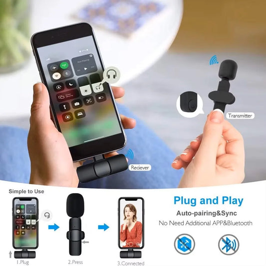 AirMic Mini™ Wireless Lavalier Microphone for iPhone & Android