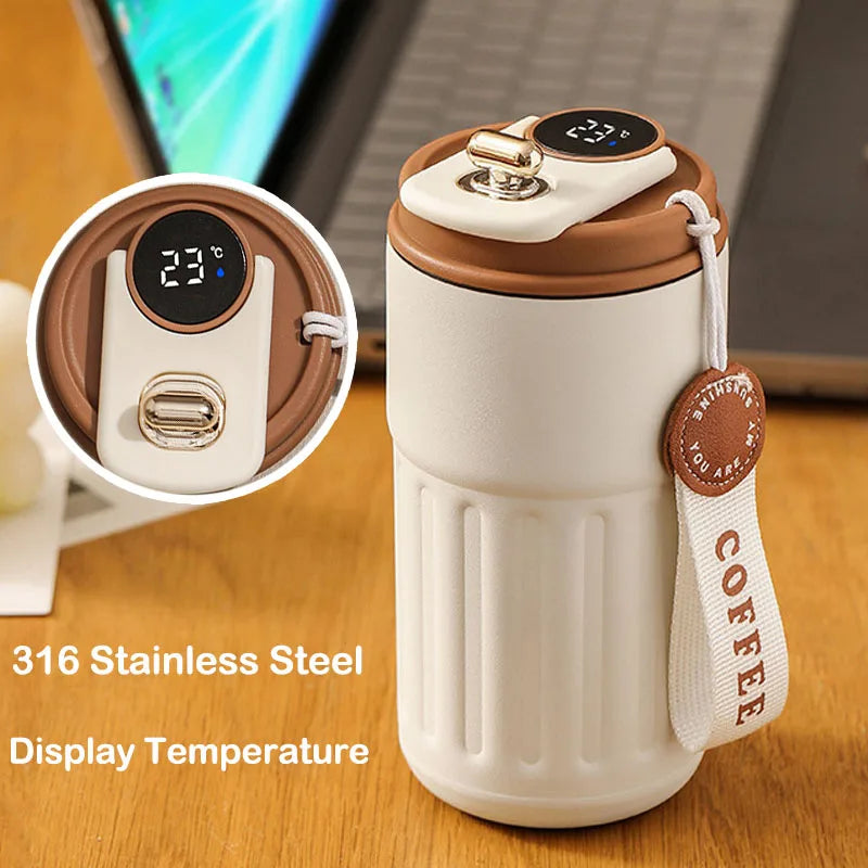 Smart Display Thermos Bottle 450ml. 316 Stainless Steel