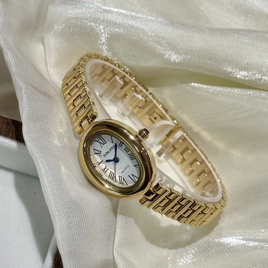 Sunlifex Oval Dial Gold Women’s Quartz Watch