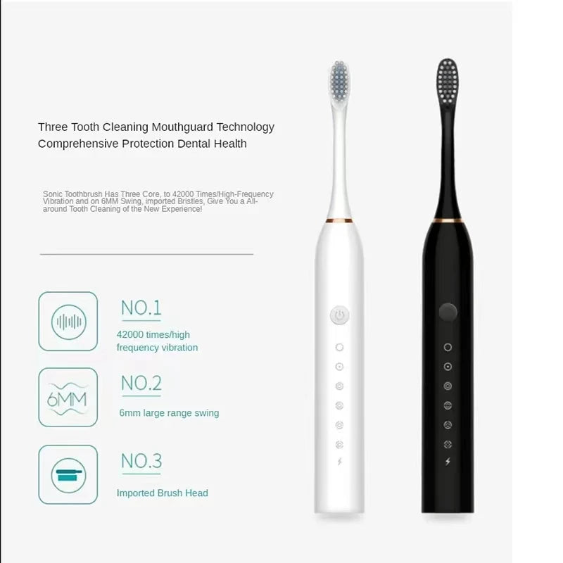 Sonic Electric Toothbrush: Smart, Rechargeable & Whitening