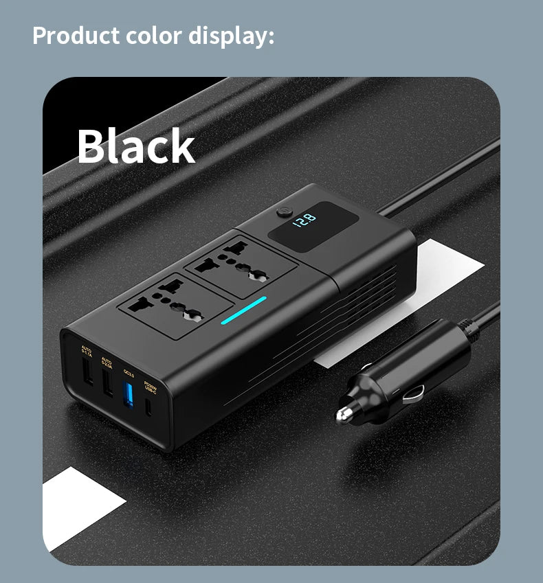 Car Inverter Car Cigarette Iighter 12v Can Be Converted To 110v Or 220v Power Conversion Fast Charger Car Socket Multi-Function