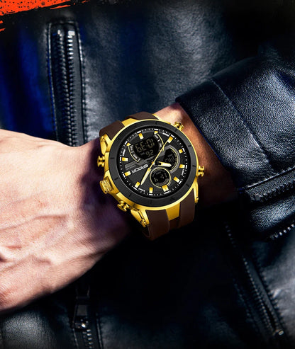 SANDA 6279 Men’s Sports Watch Dual Display, Luminous, Waterproof & Shock Resistant