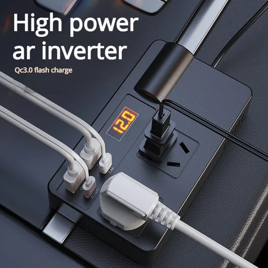 2026 NEW Car Inverter. DC 12V/24V to 110V/220V Multi-Functional Power Converter