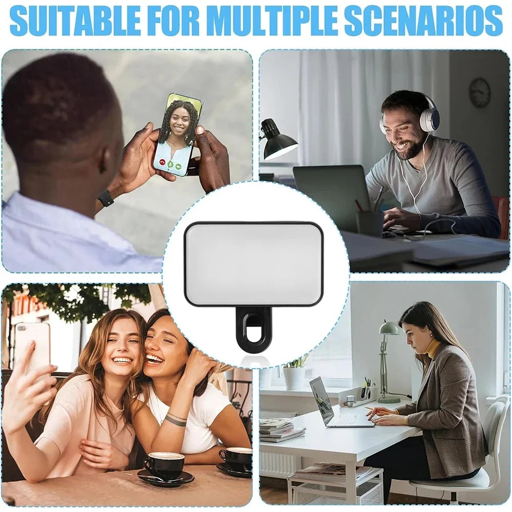 GlowClip Mini™ Portable Rechargeable Selfie Fill Light