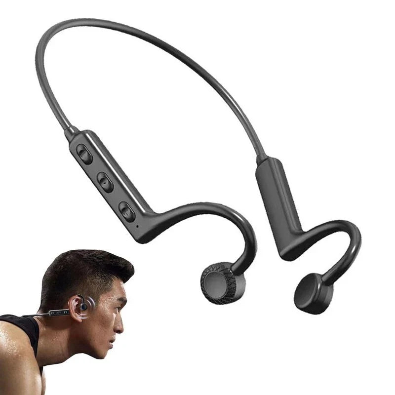 Bone Conduction Wireless Bluetooth Sports Earphones, Ear-Hook