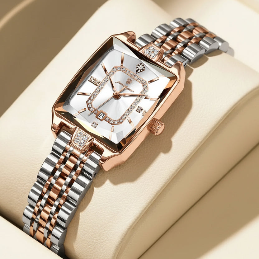 POEDAGAR Luxury Rectangle Women’s Quartz Watch