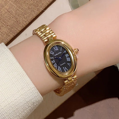 Sunlifex Oval Dial Gold Women’s Quartz Watch