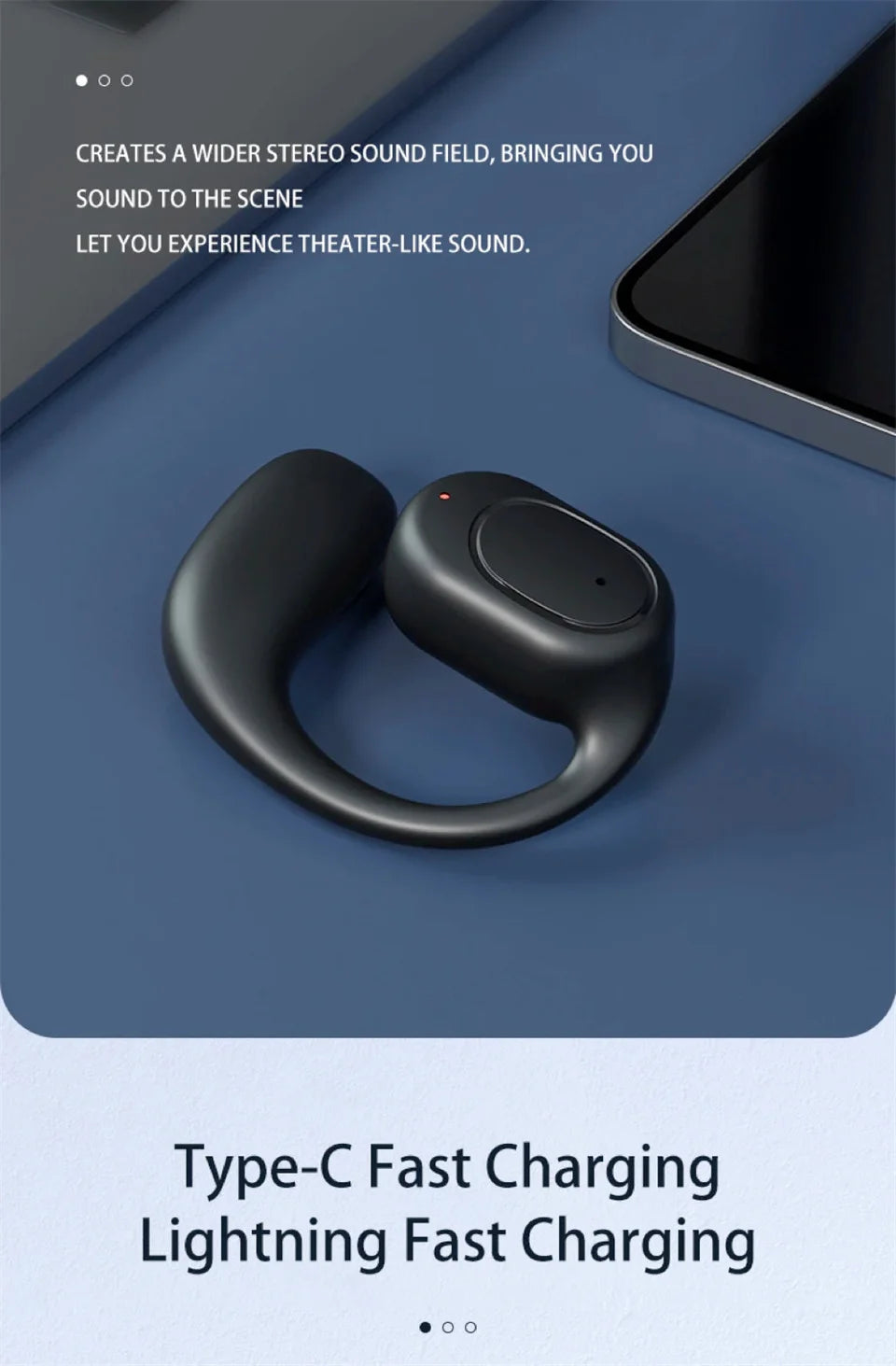 OENY Bone Conduction Bluetooth Headphones With Mic