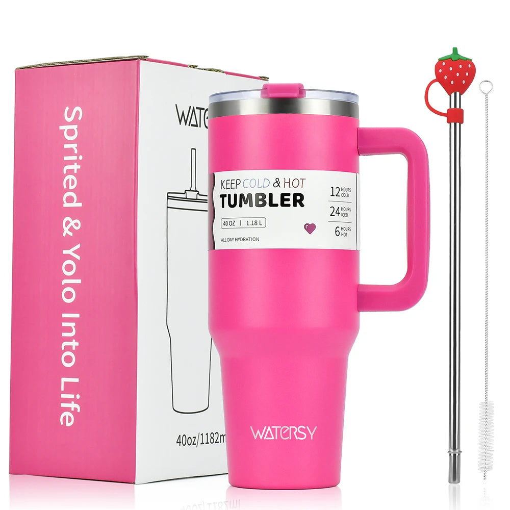 Stainless Steel Tumbler – 30oz/40oz Double-Wall Thermal Bottle